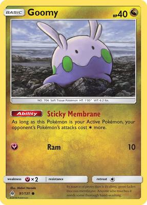 Goomy (91) card from SM - Forbidden Light