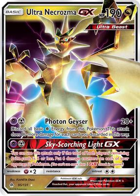 Ultra Necrozma GX card from SM - Forbidden Light
