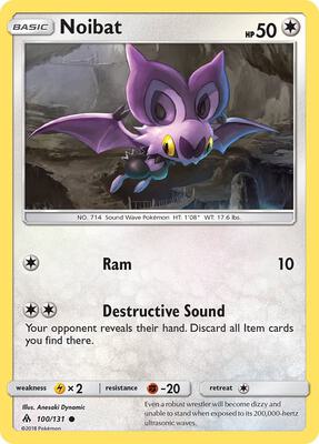 Noibat card from SM - Forbidden Light