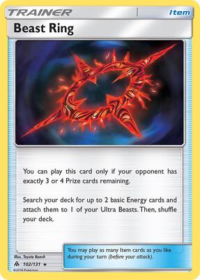 Beast Ring card from SM - Forbidden Light