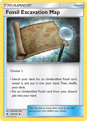 Fossil Excavation Map card from SM - Forbidden Light