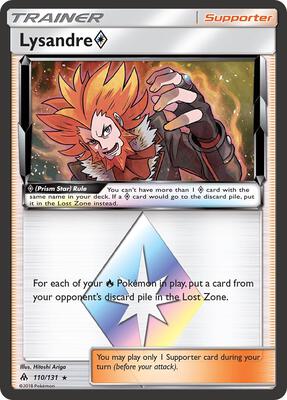 Lysandre Prism Star card from SM - Forbidden Light