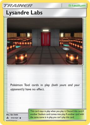 Lysandre Labs card from SM - Forbidden Light