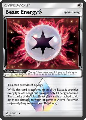 Beast Energy Prism Star card from SM - Forbidden Light
