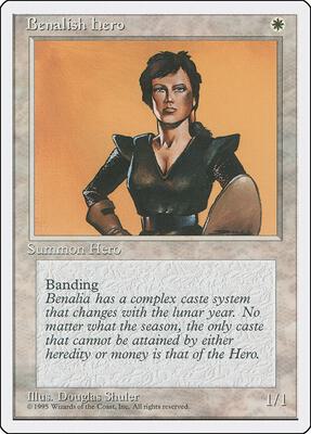 Benalish Hero card from Fourth Edition
