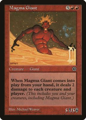 Magma Giant card from Portal Second Age