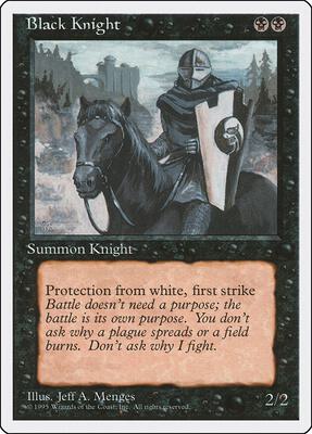 Black Knight card from Fourth Edition