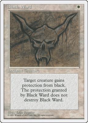 Black Ward card from Fourth Edition