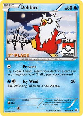 Delibird - 38/149 (Pokemon League) [1st Place] card from League & Championship Cards