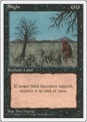 Blight card from Fourth Edition
