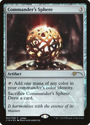 Commander's Sphere card from Judge Promos