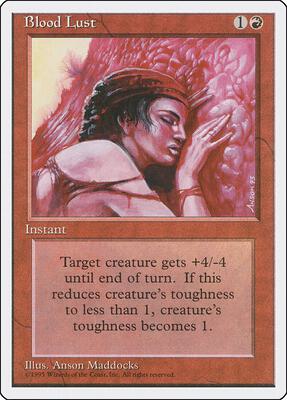 Blood Lust card from Fourth Edition