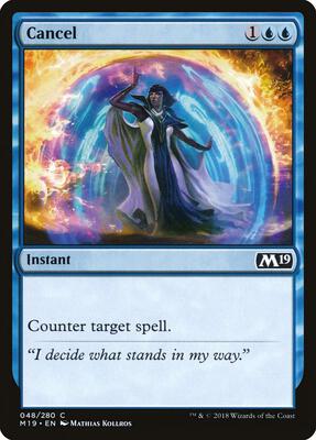 Cancel card from Core Set 2019