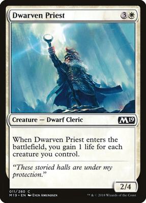 Dwarven Priest card from Core Set 2019