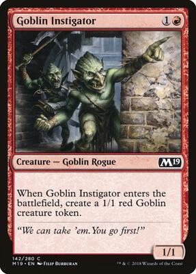Goblin Instigator card from Core Set 2019
