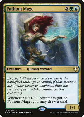 Fathom Mage card from Commander Anthology Volume II
