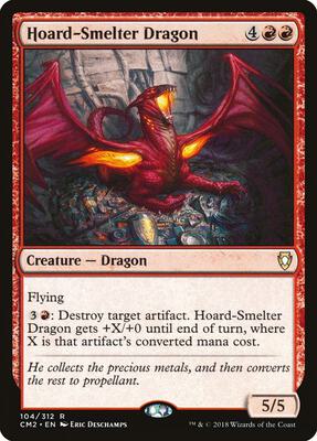 Hoard-Smelter Dragon card from Commander Anthology Volume II
