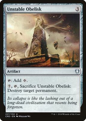 Unstable Obelisk card from Commander Anthology Volume II