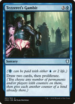 Tezzeret's Gambit card from Commander Anthology Volume II