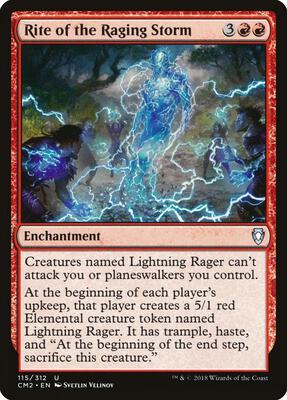 Rite of the Raging Storm card from Commander Anthology Volume II