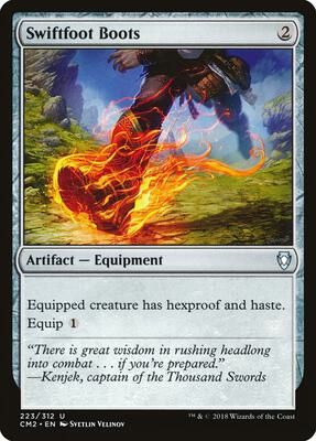 Swiftfoot Boots card from Commander Anthology Volume II
