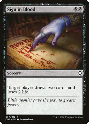 Sign in Blood card from Commander Anthology Volume II