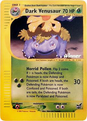 Dark Venusaur - 7 [Winner] card from Best of Promos
