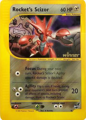 Rocket's Scizor - 4 [Winner] card from Best of Promos