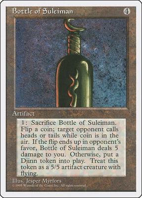 Bottle of Suleiman card from Fourth Edition