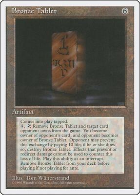 Bronze Tablet card from Fourth Edition
