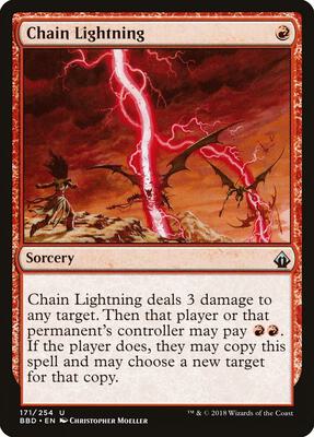 Chain Lightning card from Battlebond