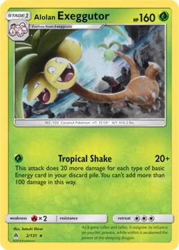 Alolan Exeggutor - 2/131 (SM Forbidden Light) card from Deck Exclusives