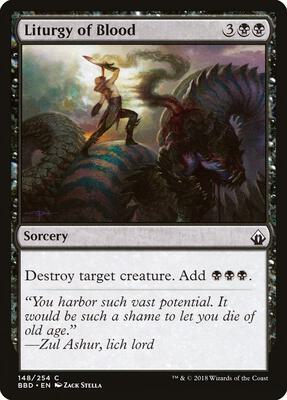 Liturgy of Blood card from Battlebond