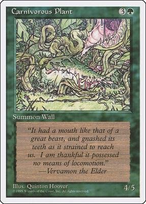 Carnivorous Plant card from Fourth Edition