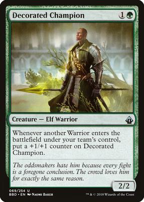 Decorated Champion card from Battlebond