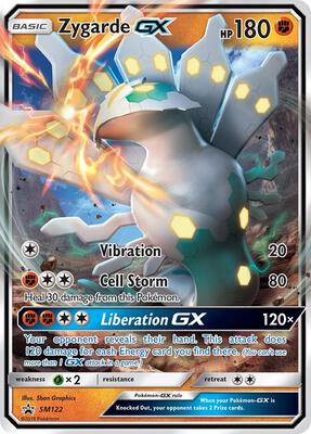 Zygarde GX - SM122 card from SM Promos