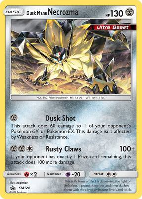 Dusk Mane Necrozma - SM124 card from SM Promos