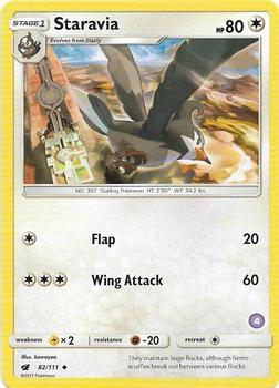 Staravia (4) card from SM Trainer Kit: Alolan Sandslash & Alolan Ninetales