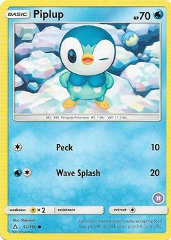 Piplup (11) card from SM Trainer Kit: Alolan Sandslash & Alolan Ninetales