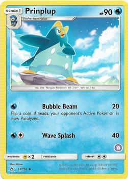 Prinplup (13) card from SM Trainer Kit: Alolan Sandslash & Alolan Ninetales