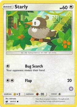 Starly (15) card from SM Trainer Kit: Alolan Sandslash & Alolan Ninetales