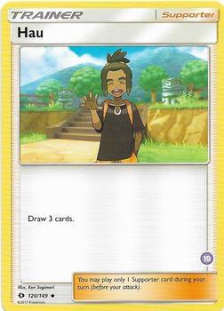 Hau (19) (Alolan Sandslash Half-Deck) card from SM Trainer Kit: Alolan Sandslash & Alolan Ninetales