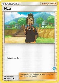 Hau (23) (Alolan Ninetales Half-Deck) card from SM Trainer Kit: Alolan Sandslash & Alolan Ninetales