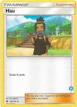 Hau (19) (Alolan Ninetales Half-Deck) card from SM Trainer Kit: Alolan Sandslash & Alolan Ninetales