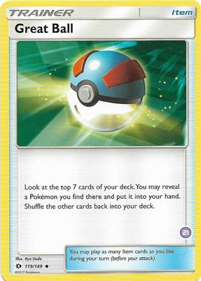 Great Ball (#21, Alolan Sandslash Half-Deck) card from SM Trainer Kit: Alolan Sandslash & Alolan Ninetales