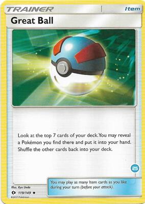 Great Ball (25) (Alolan Ninetales Half-Deck) card from SM Trainer Kit: Alolan Sandslash & Alolan Ninetales