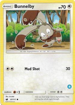 Bunnelby (4) card from SM Trainer Kit: Alolan Sandslash & Alolan Ninetales