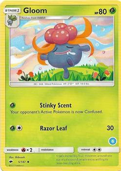 Gloom (6) card from SM Trainer Kit: Alolan Sandslash & Alolan Ninetales