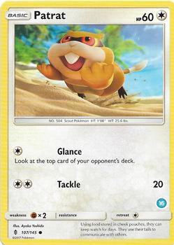 Patrat (16) card from SM Trainer Kit: Alolan Sandslash & Alolan Ninetales
