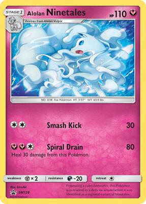 Alolan Ninetales - SM128 card from SM Promos